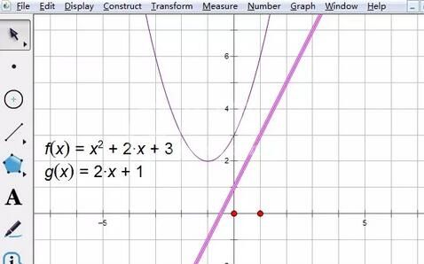 几何画板同时画两个函数图像的操作方法截图