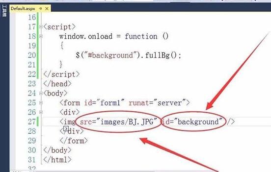 Visual Studio为网页插入全屏显示的背景图片的教程步骤截图