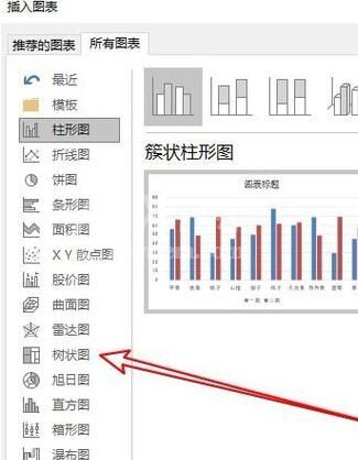 excel2016插入树状图的操作方法截图