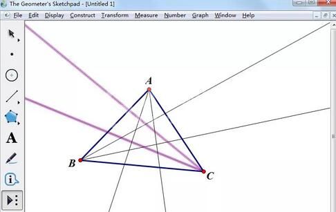 几何画板绘制摩莱三角形的操作方法截图