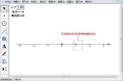 几何画板绘制数轴的操作步骤截图