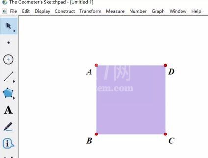 几何画板实现定长线段在正方形四周上滑动的具体方法截图