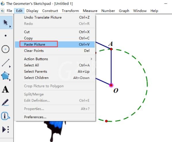 几何画板制作蝴蝶动画的操作方法截图