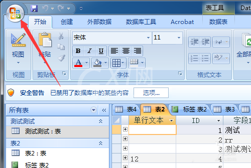 access数据表设置字体颜色的基础方法截图