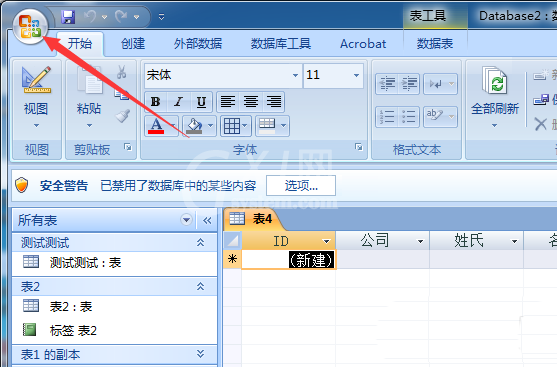 access数据库文档窗口设为选项卡式文档的操作方法截图