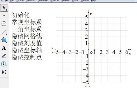 几何画板绘制平面直角坐标系的操作方法截图