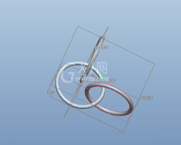 Proe方向阵列创建环扣环模型的操作步骤截图