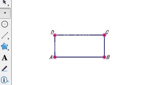 几何画板把矩形顶点变为空心点的操作过程截图