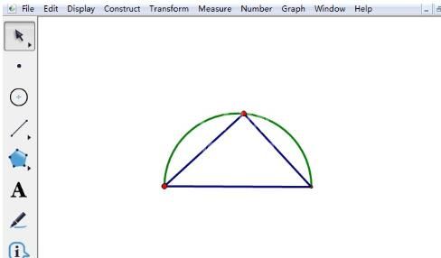 几何画板为半圆填色的操作内容截图