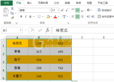 excel中进行隔行上色操作方法截图