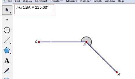 几何画板度量超过180度的角的操作方法截图