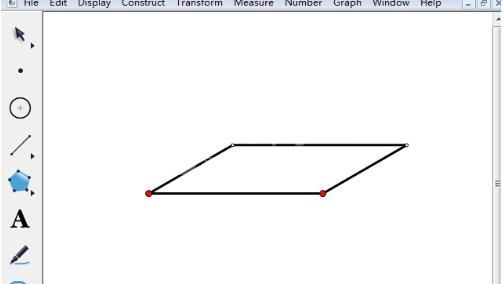 几何画板绘制平行四边形的操作流程截图