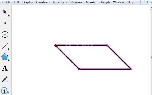 几何画板绘制平行四边形的操作流程截图
