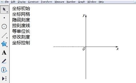 几何画板绘制简易坐标系的操作教程截图