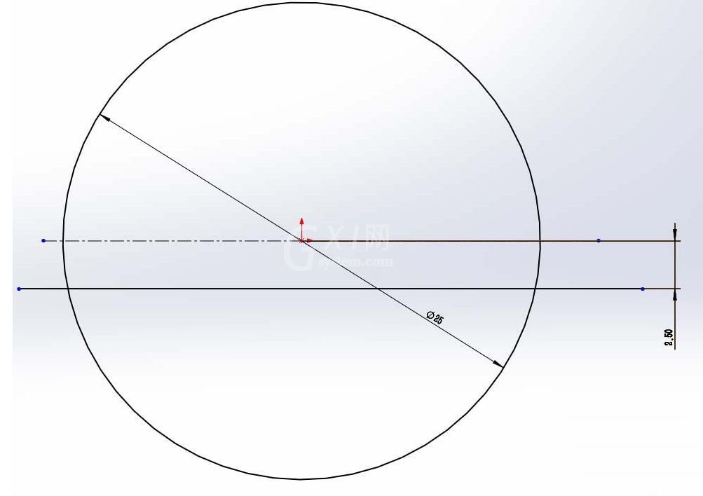 Solidworks创建半圆键零件模型的详细步骤截图