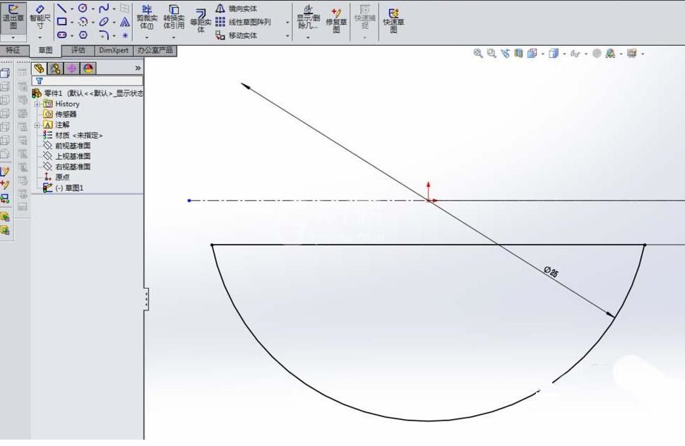 Solidworks创建半圆键零件模型的详细步骤截图