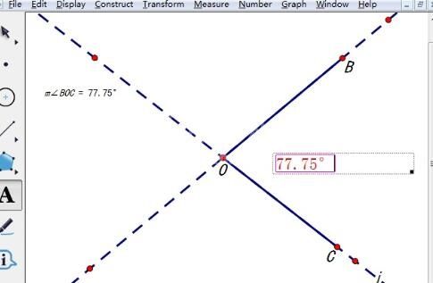 几何画板中显示两条直线的夹角的详细方法截图