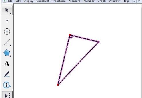 几何画板画30°直角三角形的操作方法截图