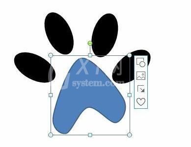 PPT制作一串小狗脚印的操作流程截图