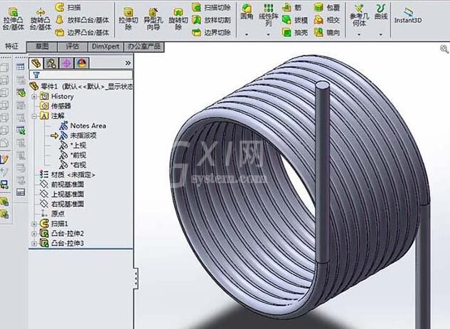 Solidworks建模扭转弹簧的具体步骤讲述截图