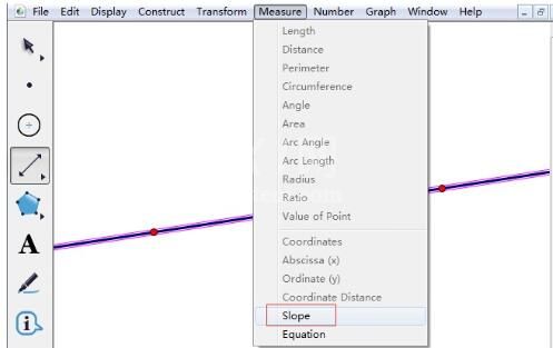 几何画板求直线的斜率的操作方法截图