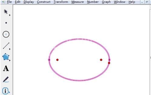 使用几何画板自定义工具制作椭圆的操作方法截图