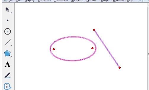 使用几何画板自定义工具制作椭圆的操作方法截图