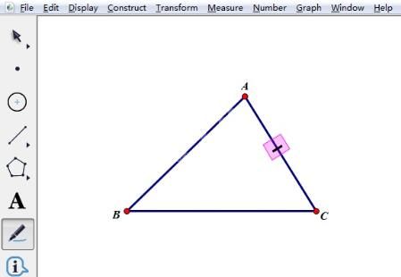几何画板中使用线段标记三角形的边的图文步骤截图