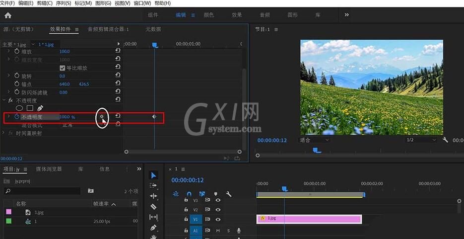 premiere制作画面逐渐转黑效果的过程截图