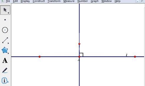 几何画板过一点作已知直线的垂线的详细方法截图