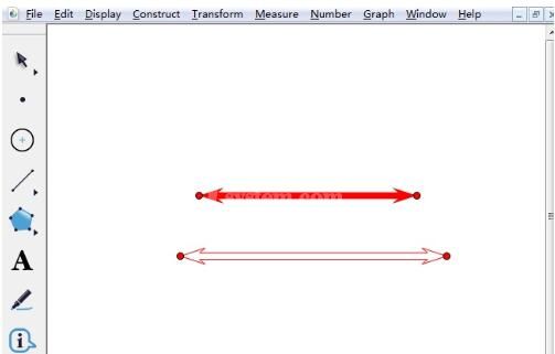 几何画板绘制带双箭头的线的图文教程截图