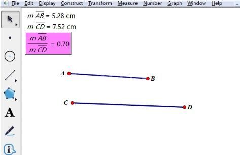 借助几何画板求出线段比的详细方法截图