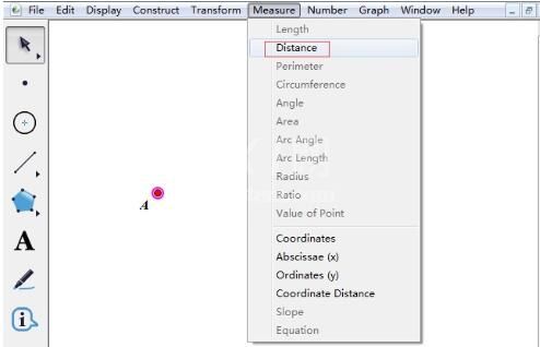 几何画板度量两点间的距离的方法截图