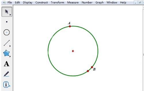 几何画板度量弧长的操作流程截图
