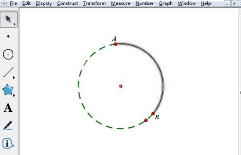 几何画板度量弧长的操作流程截图