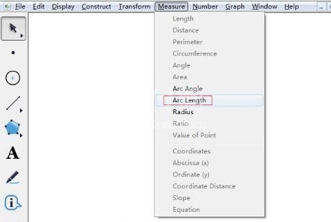 几何画板度量弧长的操作流程截图