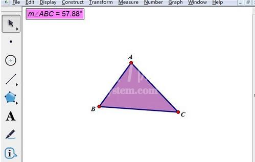 几何画板度量角的度数的详细步骤截图