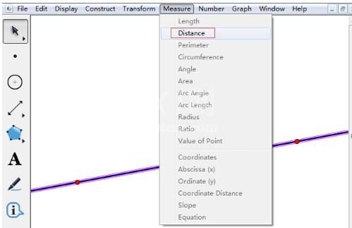 几何画板度量点到直线的距离的方法步骤截图