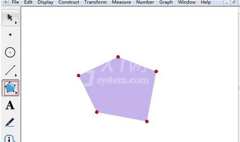 几何画板绘制一个五边形内部的详细步骤截图
