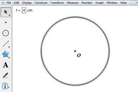 几何画板绘制已知半径长度的圆的操作流程截图