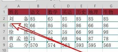 wps2019表格固定前两行数据的详细教程截图