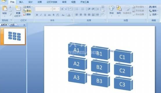 PPT创建垂直蛇形流程图的操作内容截图