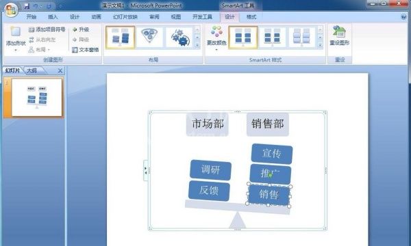 PPT创建平衡关系图的操作内容截图