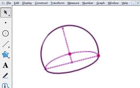 几何画板制作球冠的具体操作内容截图