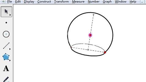 几何画板制作球冠的具体操作内容截图