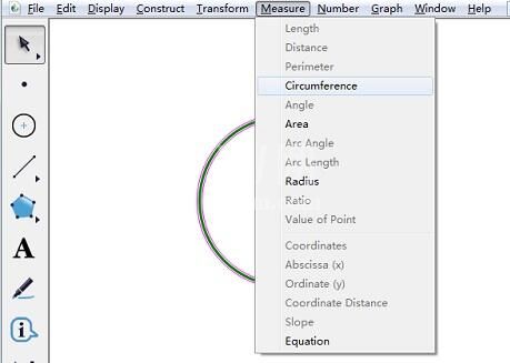 几何画板度量圆的周长的操作方法截图