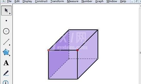 使用几何画板给正方体上色的具体操作内容截图