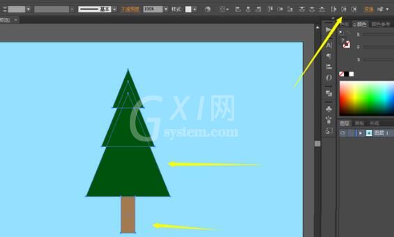 adobe illustrator cs6制作卡通效果绿色树的操作内容讲解截图