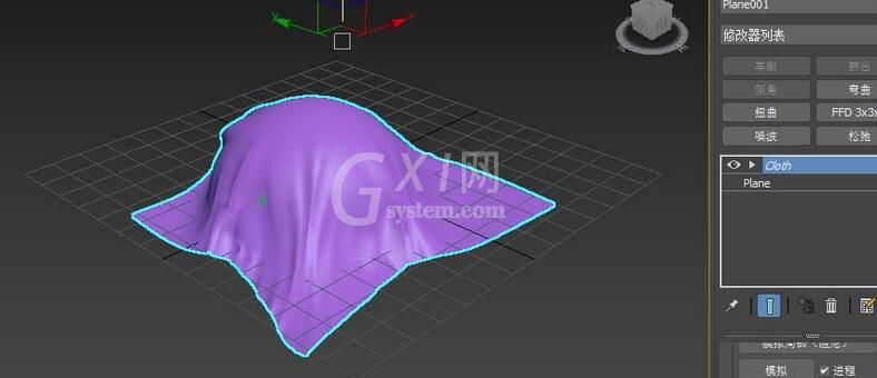 3Ds MAX布料修改器使用操作方法截图