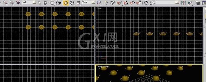 3Ds MAX茶壶阵列成矩阵样式的操作方法截图